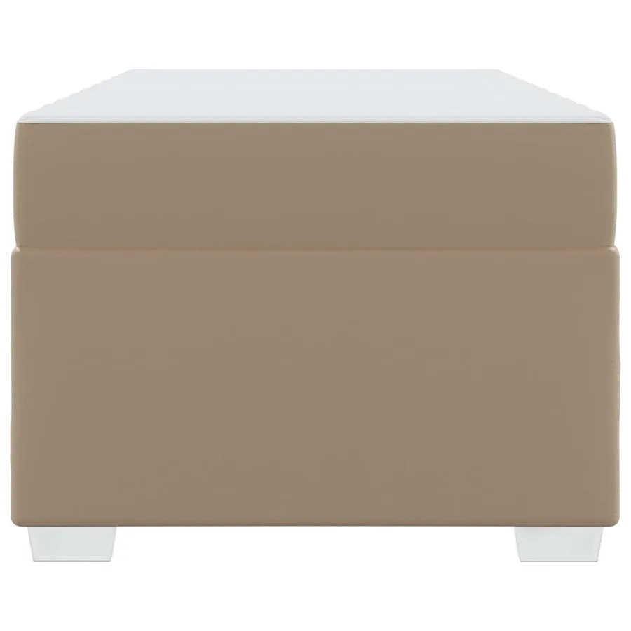 Cadre de lit avec matelas Cappuccino 100 x 200 cm tissu - 5