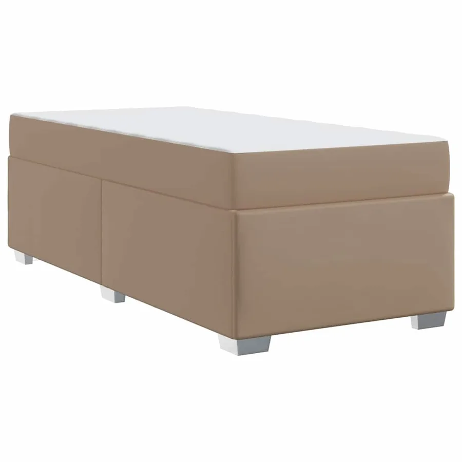 Cadre de lit avec matelas Cappuccino 100 x 200 cm tissu - 7