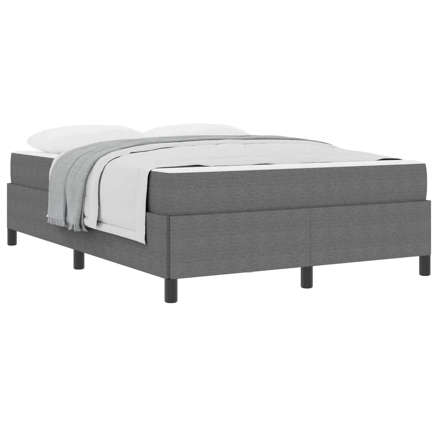 Cadre de lit avec matelas Gris clair 160 x 200 cm tissu - 2