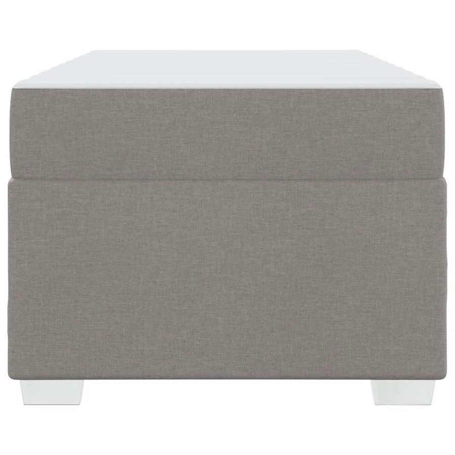 Cadre de lit avec matelas Taupe 100 x 200 cm tissu - 5