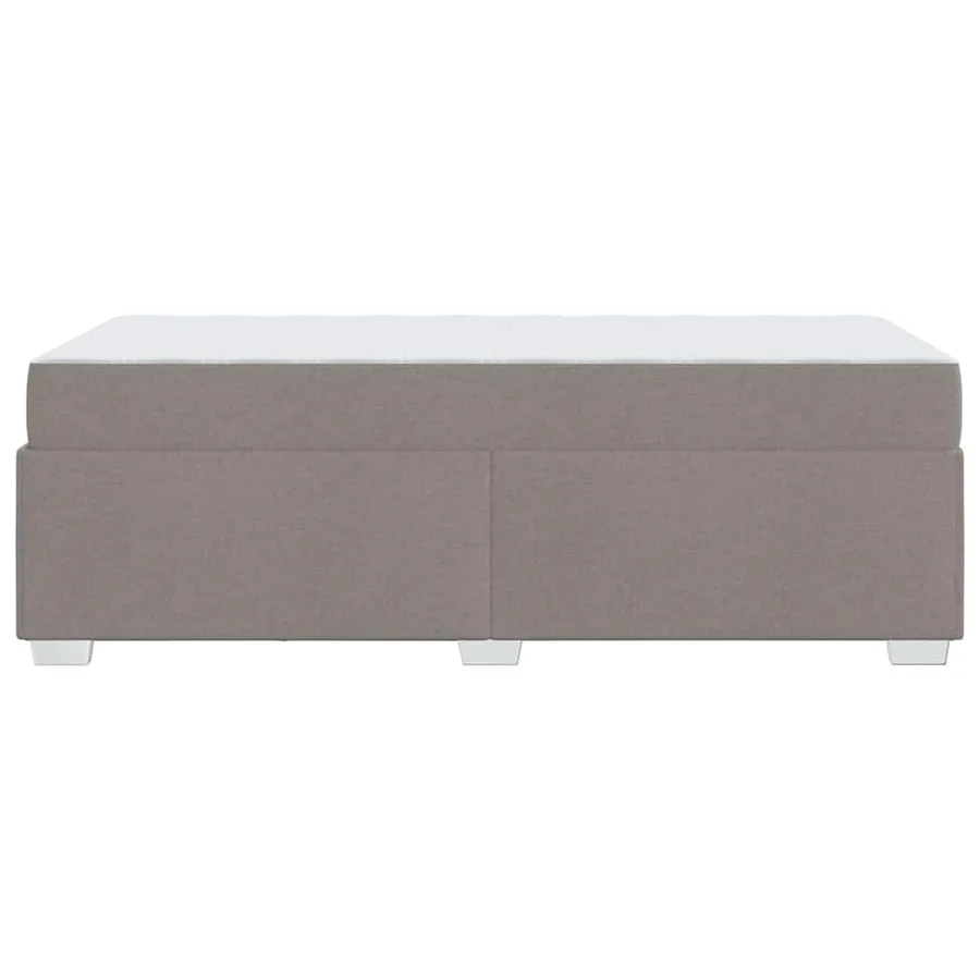 Cadre de lit avec matelas Taupe 100 x 200 cm tissu - 6