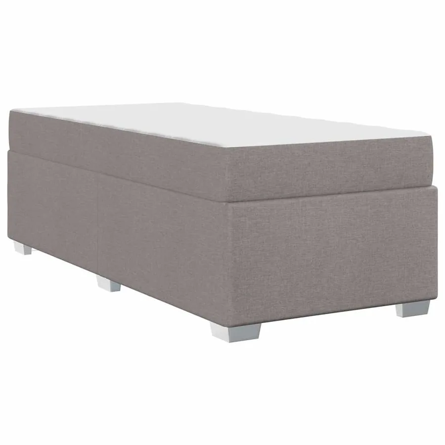 Cadre de lit avec matelas Taupe 100 x 200 cm tissu - 7