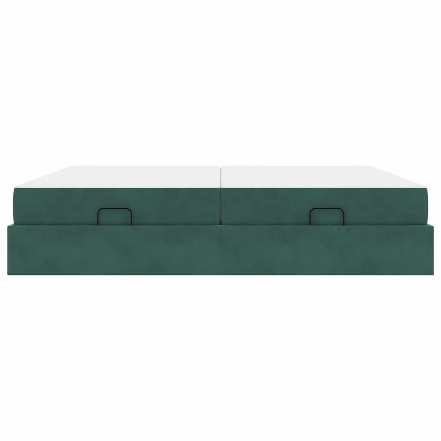 Cadre de lit avec matelas avec matelas 2 pcs Vert Velours - 5