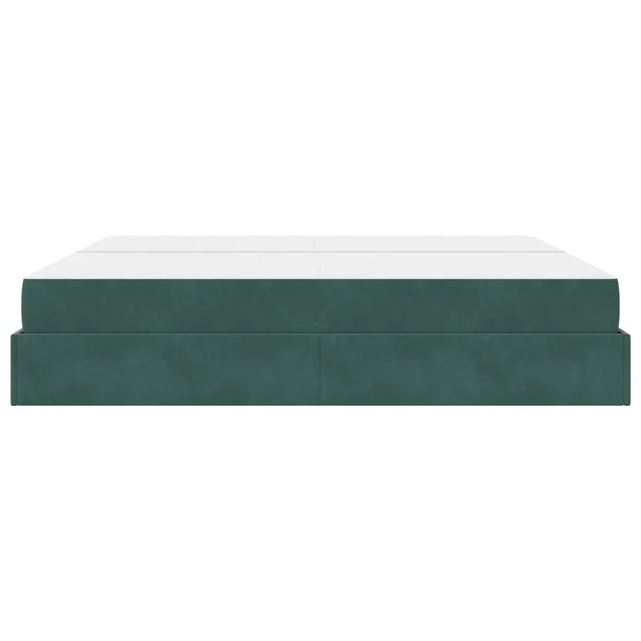 Cadre de lit avec matelas avec matelas 2 pcs Vert Velours - 6