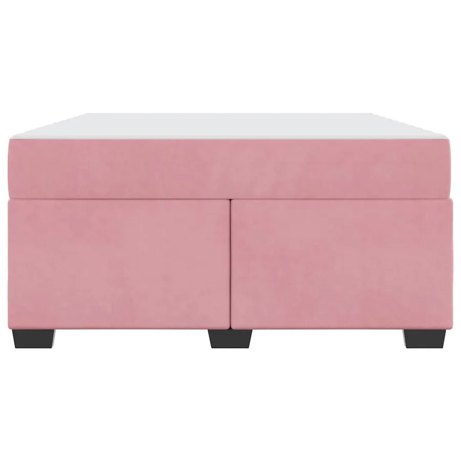 Cadre de lit avec matelas Rose 140 x 200 cm tissu - 5