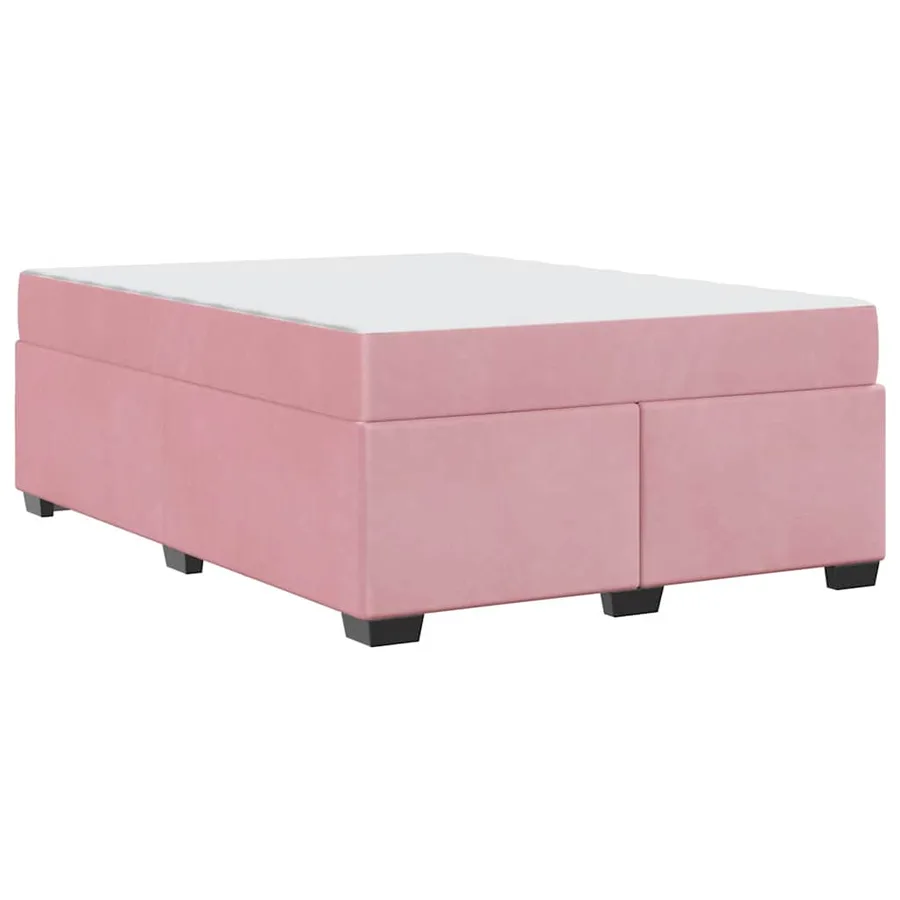 Cadre de lit avec matelas Rose 140 x 200 cm tissu - 7