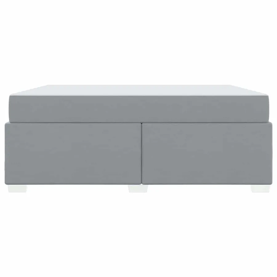 Cadre de lit avec matelas Gris clair 180 x 200 cm tissu - 5