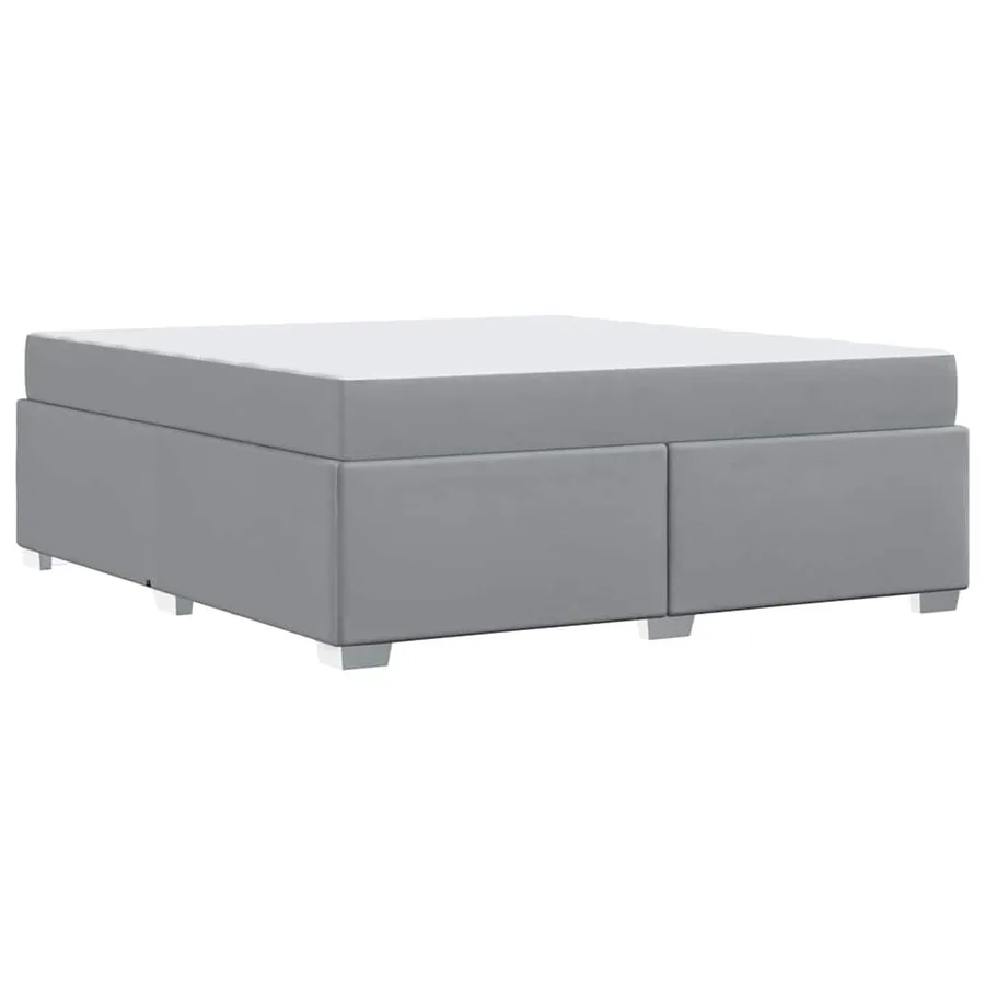 Cadre de lit avec matelas Gris clair 180 x 200 cm tissu - 7