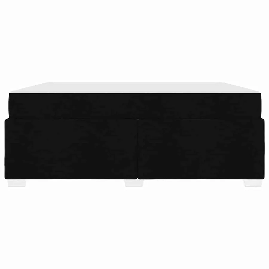 Cadre de lit avec matelas Noir 180 x 200 cm tissu - 5