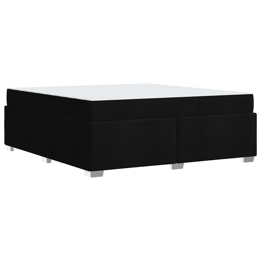 Cadre de lit avec matelas Noir 180 x 200 cm tissu - 7