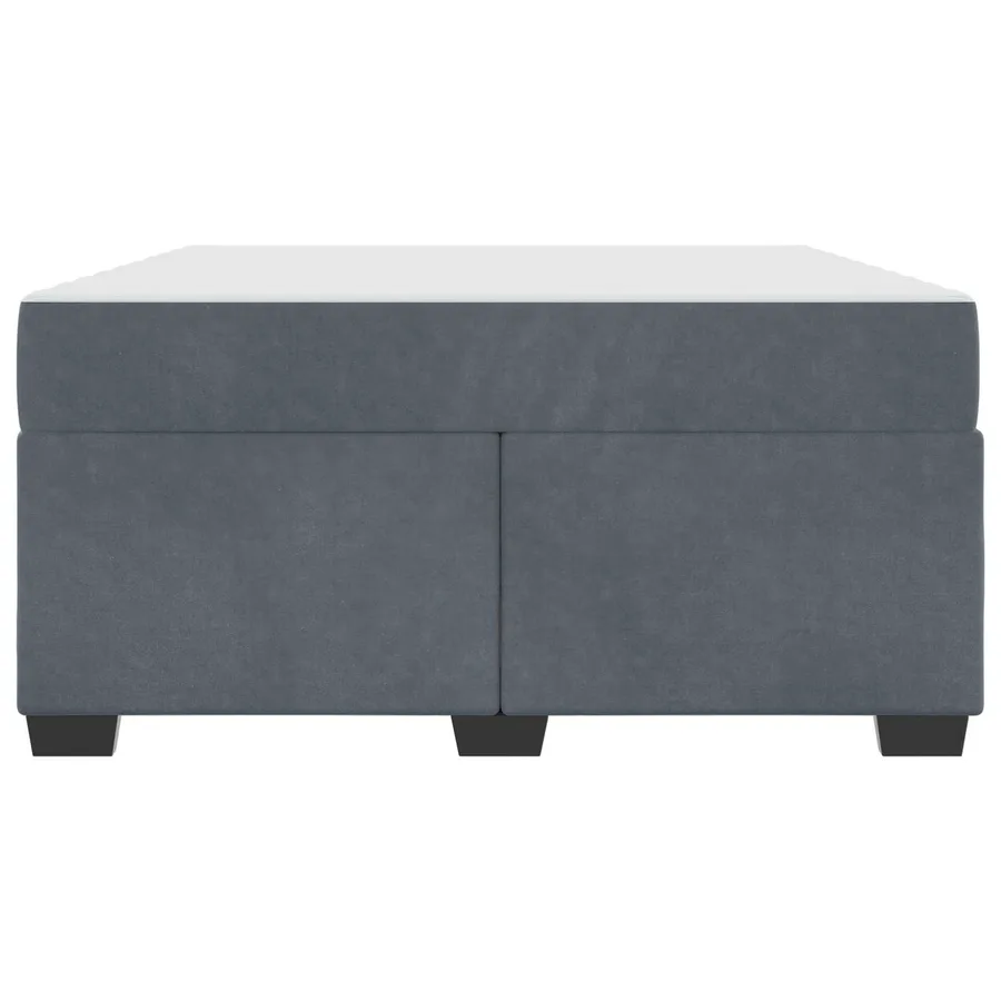 Cadre de lit avec matelas Gris foncé 160 x 200 cm tissu - 6
