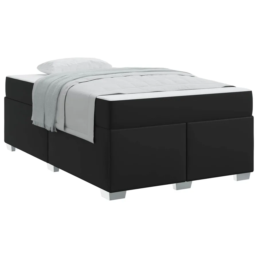 Cadre de lit avec matelas Noir 120 x 200 cm tissu - 3