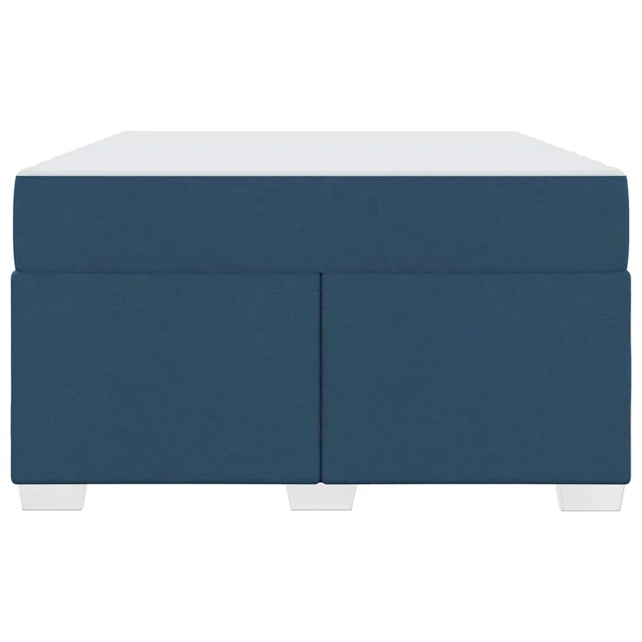 Cadre de lit avec matelas Bleu 120 x 190 cm tissu - 5