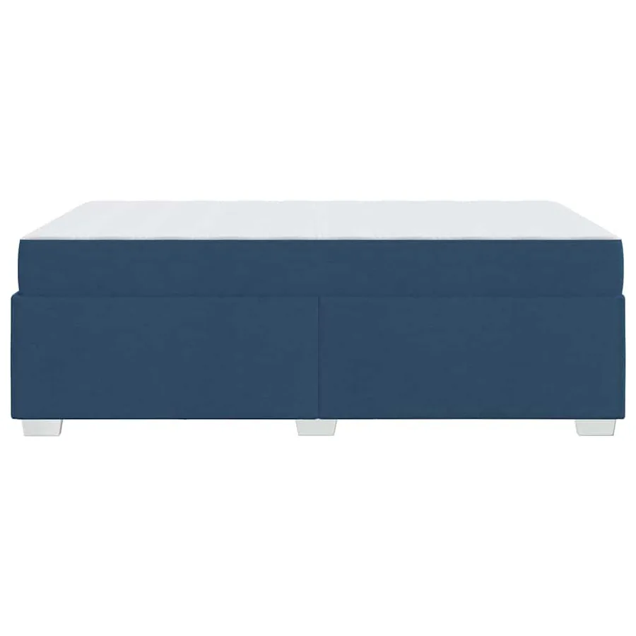 Cadre de lit avec matelas Bleu 120 x 190 cm tissu - 6
