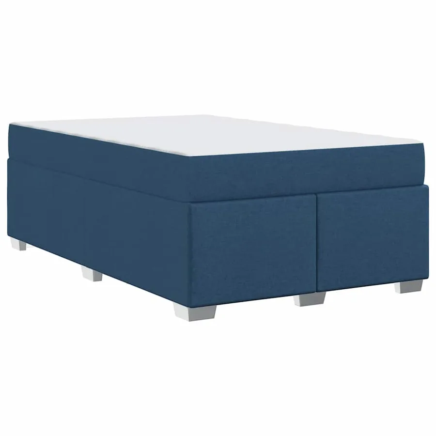 Cadre de lit avec matelas Bleu 120 x 190 cm tissu - 7