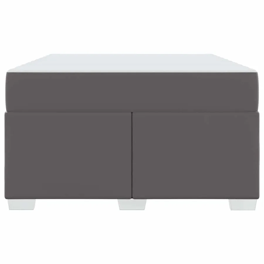 Cadre de lit avec matelas Gris 120 x 200 cm tissu - 5
