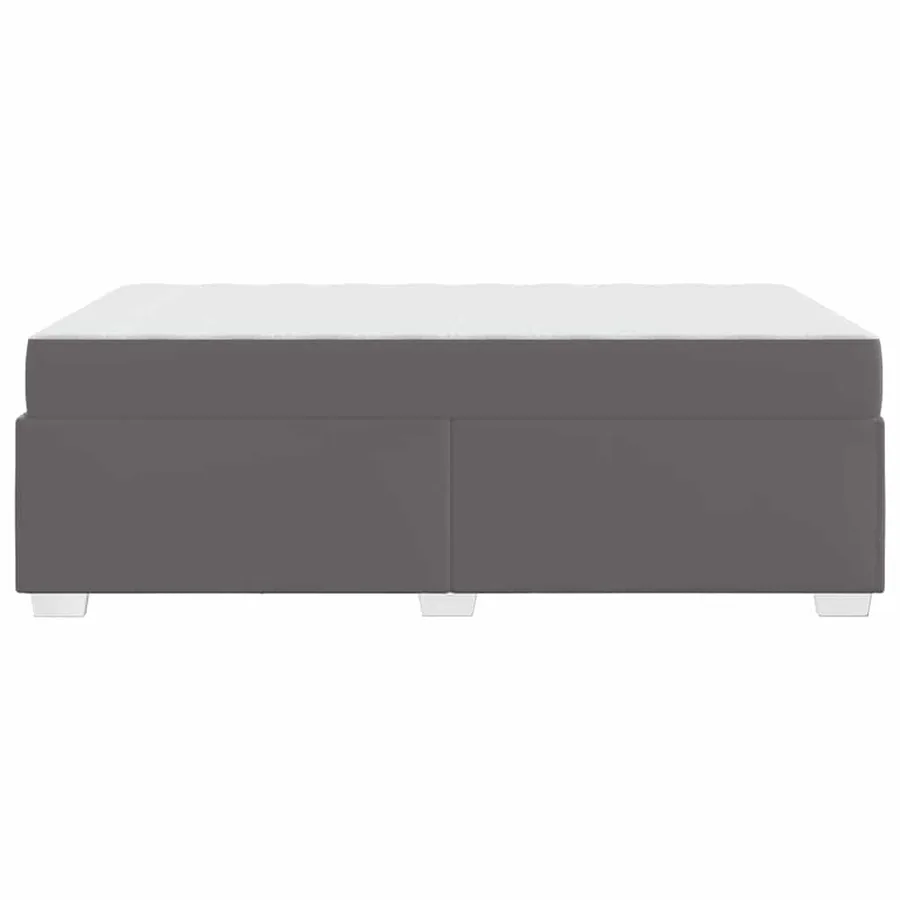 Cadre de lit avec matelas Gris 120 x 200 cm tissu - 6