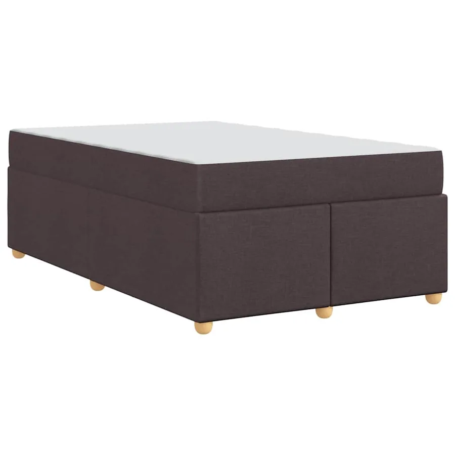 Cadre de lit avec matelas Marron foncé 120 x 200 cm tissu - 7