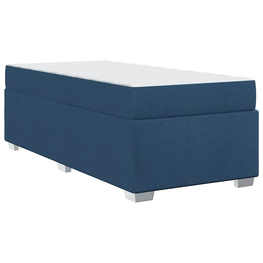 Cadre de lit avec matelas Bleu 100 x 200 cm tissu - 7