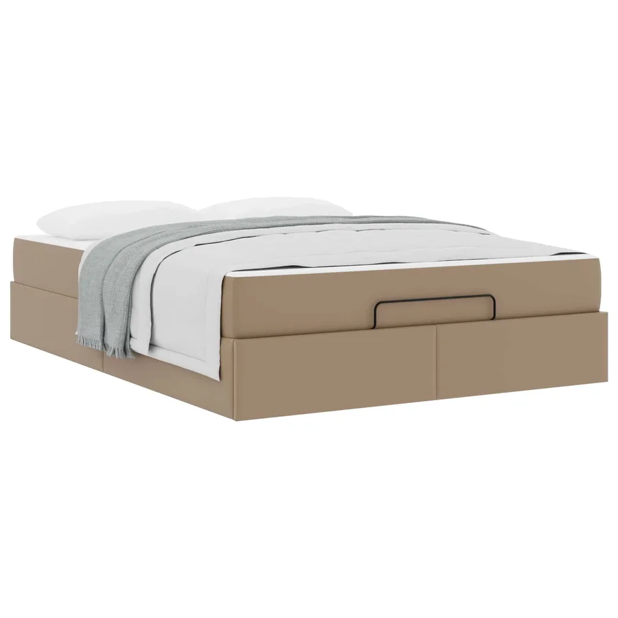Cadre de lit avec matelas Autre 2 pcs Tan PVC - 3