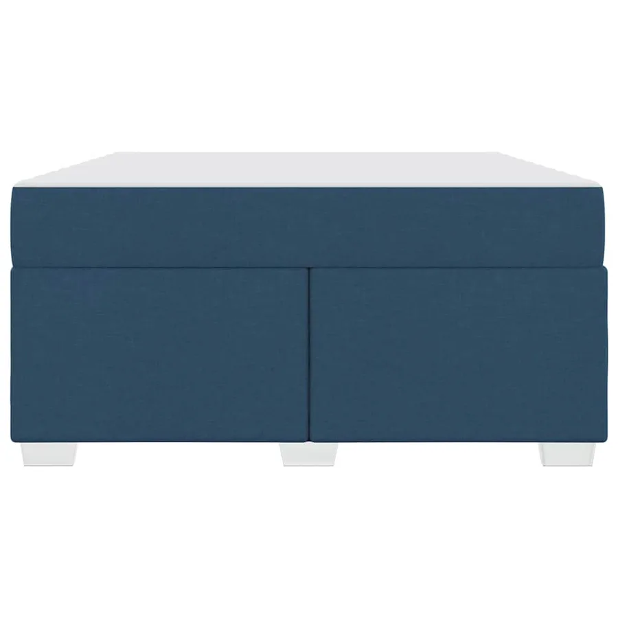 Cadre de lit avec matelas Bleu 140 x 200 cm tissu - 5