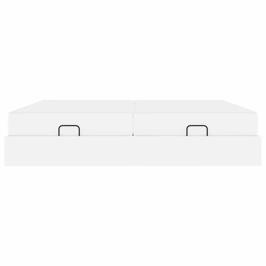 Cadre de lit avec matelas avec matelas 2 pcs Blanc PVC - 6