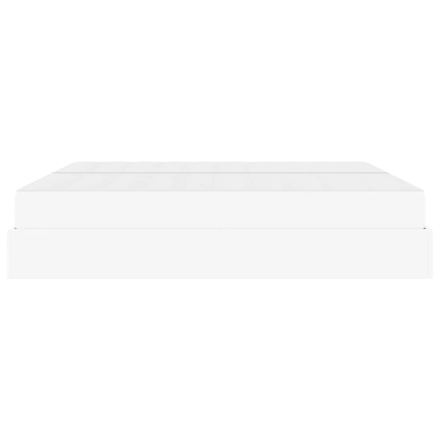 Cadre de lit avec matelas avec matelas 2 pcs Blanc PVC - 7