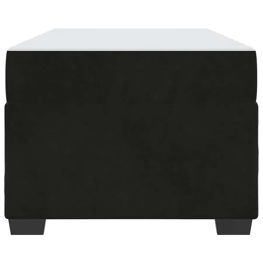 Cadre de lit avec matelas Noir 90 x 190 cm tissu - 5