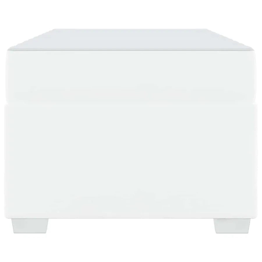 Cadre de lit avec matelas Blanc 90 x 190 cm tissu - 5