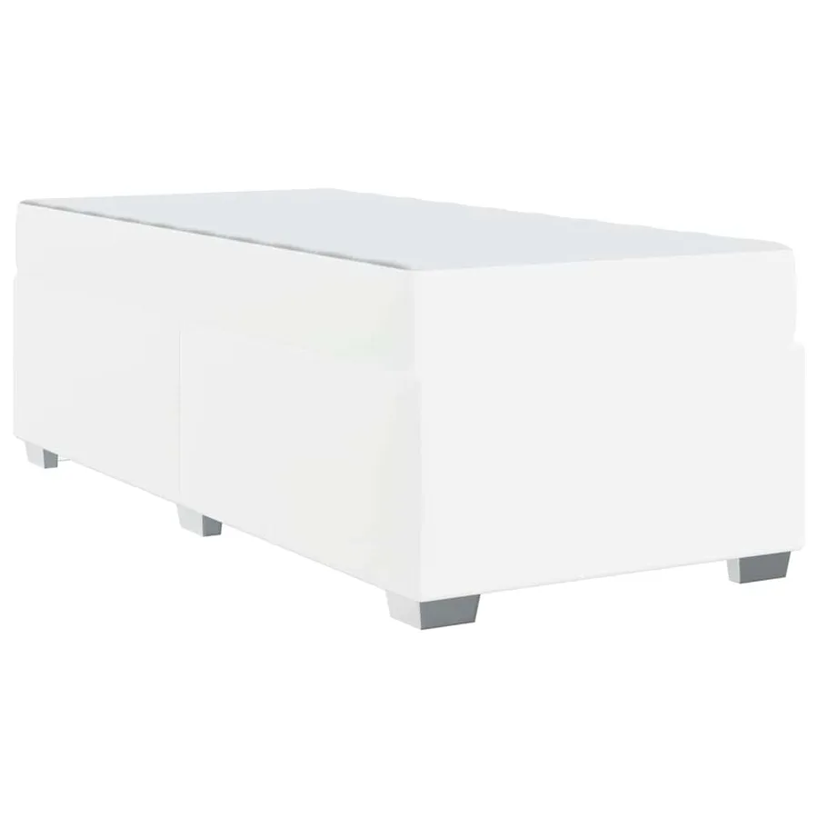 Cadre de lit avec matelas Blanc 90 x 190 cm tissu - 7