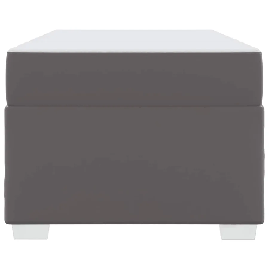 Cadre de lit avec matelas Gris 80 x 200 cm tissu - 5