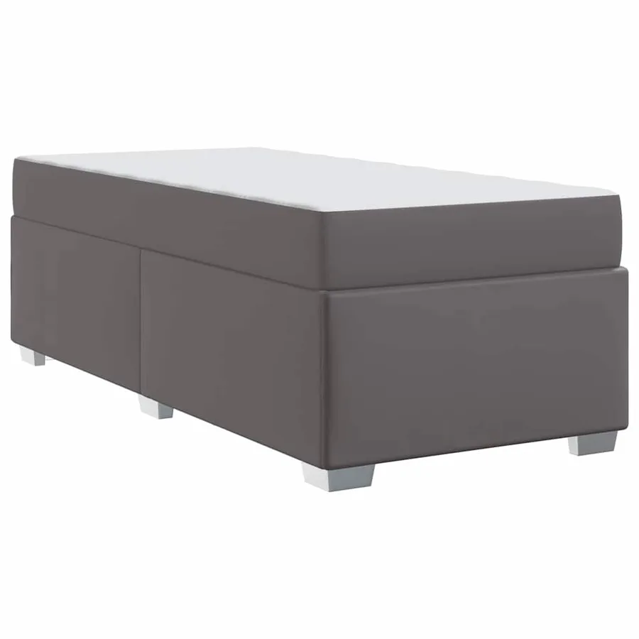 Cadre de lit avec matelas Gris 80 x 200 cm tissu - 7