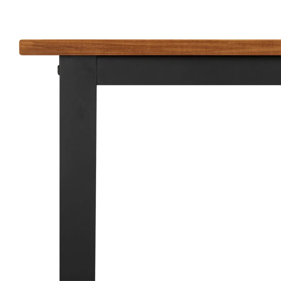 Table de jardin et pieds en forme de U 160x80x75 cm bois acacia - 7