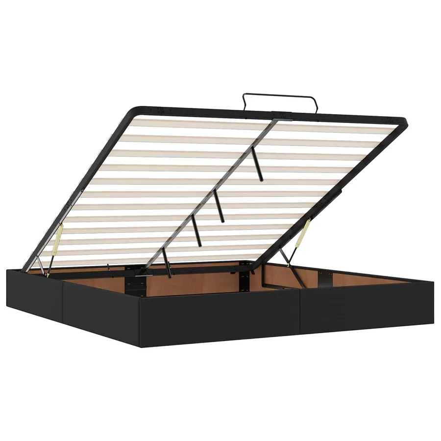 Cadre de lit avec matelas Autre 2 pcs Noir PVC - 12