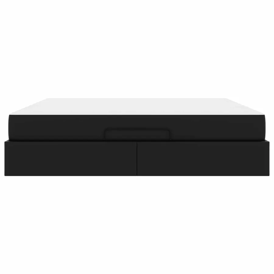 Cadre de lit avec matelas Autre 2 pcs Noir PVC - 7
