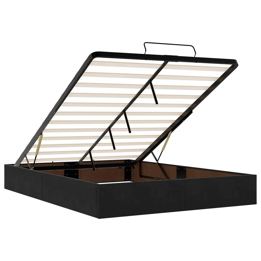 Cadre de lit avec matelas 2 pcs Noir Velours - 11