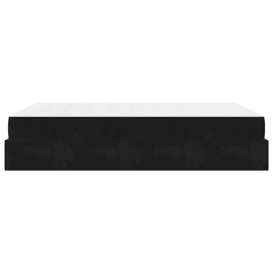 Cadre de lit avec matelas 2 pcs Noir Velours - 7