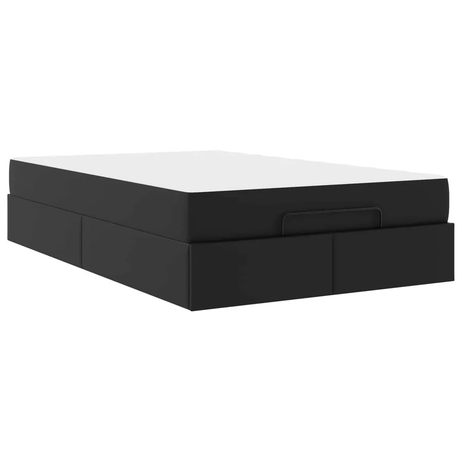 Cadre de lit avec matelas Autre 2 pcs Noir PVC - 2