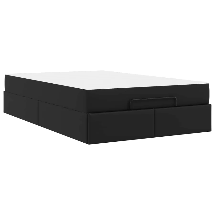 Cadre de lit avec matelas Autre 2 pcs Noir PVC - 9