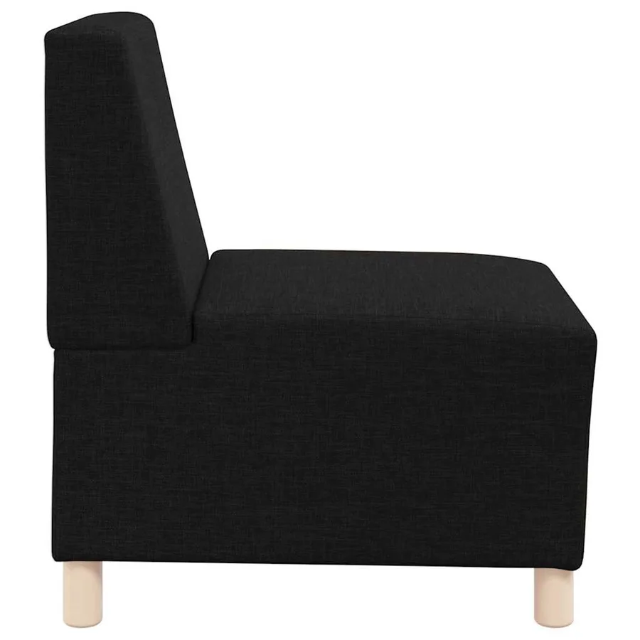 Unité de Sofa Modulaire Sans Accoudoirs 2 pcs Noir - 6