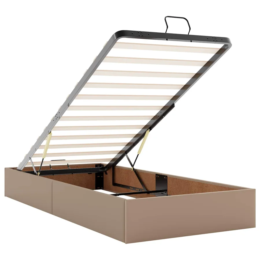 Cadre de lit avec matelas Autre 2 pcs Tan PVC - 12