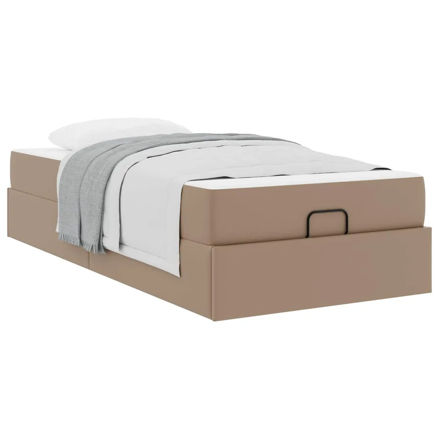 Cadre de lit avec matelas Autre 2 pcs Tan PVC - 3
