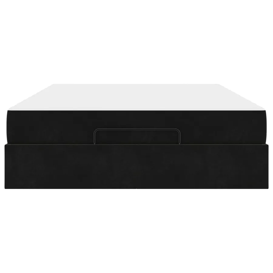 Cadre de lit avec matelas 2 pcs Noir Velours - 6