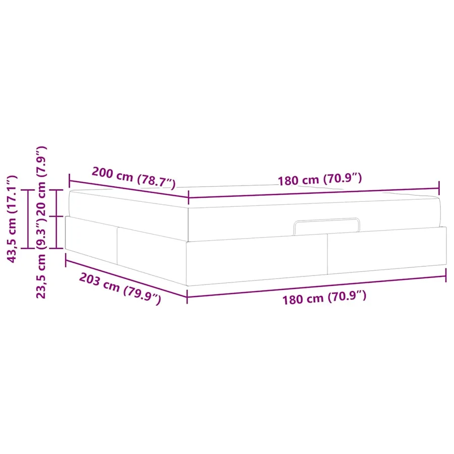 Cadre de lit avec matelas 2 pcs Vert Velours - 13