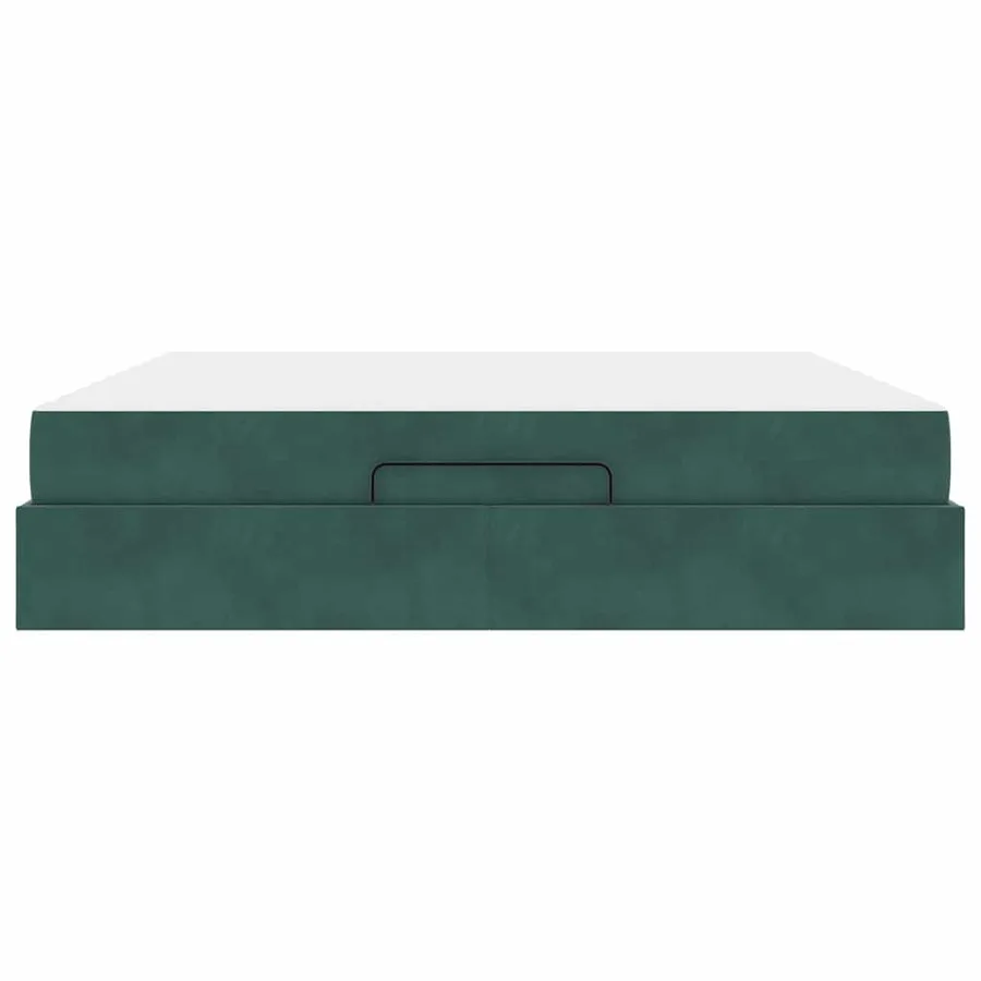 Cadre de lit avec matelas 2 pcs Vert Velours - 7