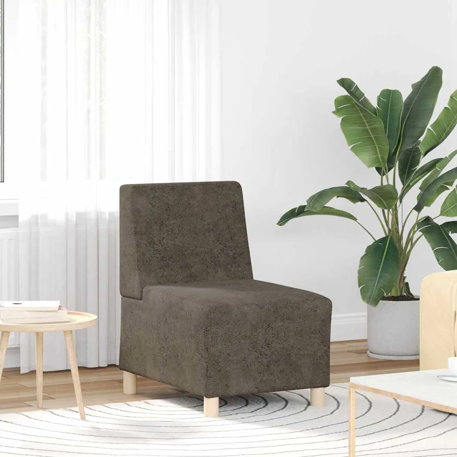 Unité de Sofa Modulaire Sans Accoudoirs 2 pcs Gris foncé - 3