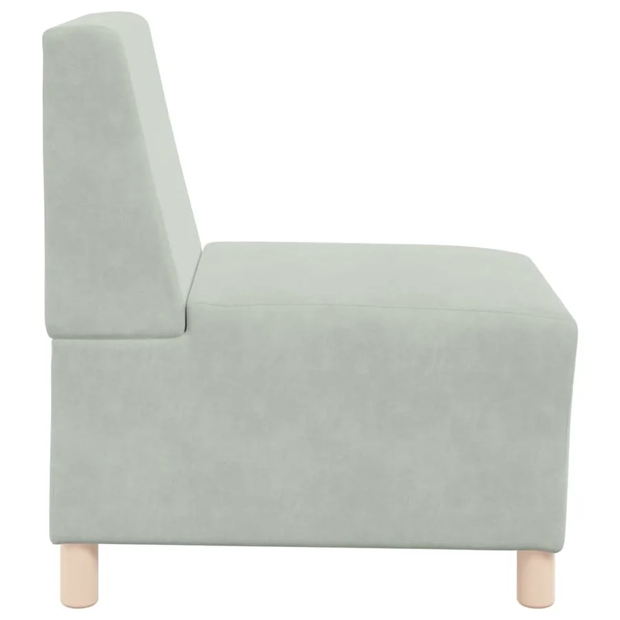 Unité de Sofa Modulaire Sans Accoudoirs 2 pcs Gris clair - 6