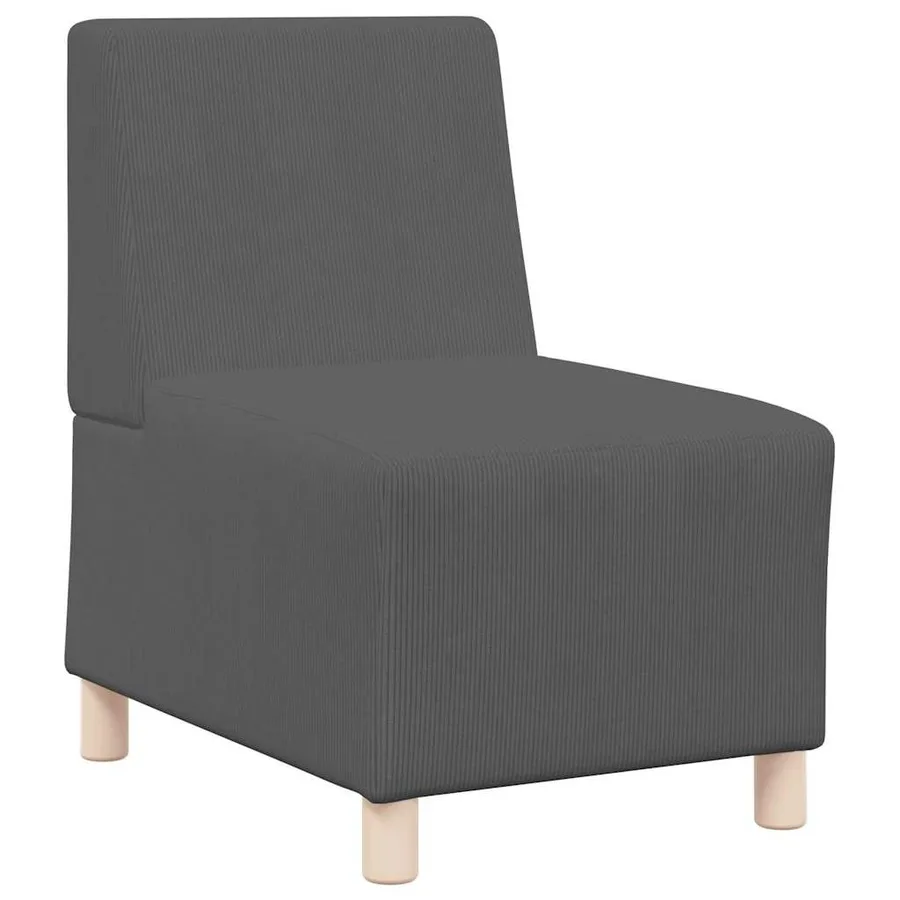Unité de Sofa Modulaire Sans Accoudoirs 3 pcs Gris foncé - 4