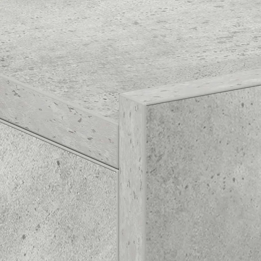 Tables de chevet flottantes 2 pcs Gris béton Bois d'ingénierie - 10