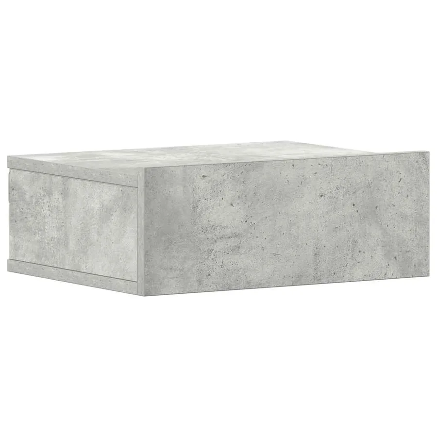 Tables de chevet flottantes 2 pcs Gris béton Bois d'ingénierie - 5